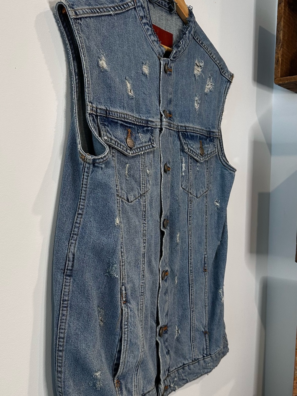 zara | denim vest